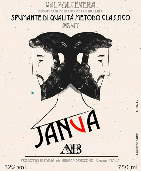 Etichetta del vino Val Polcevera Janua Brut 2017