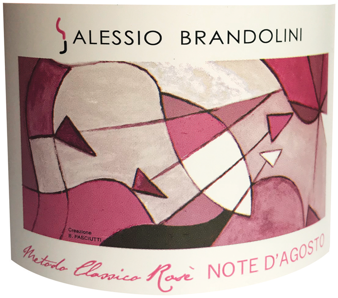 Etichetta del vino Note d’Agosto Rosé Extra Brut