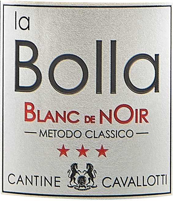 Etichetta del vino La Bolla Blanc de Noir Brut