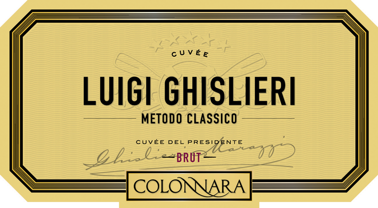 Etichetta del vino Verdicchio dei Castelli di Jesi Luigi Ghislieri Cuvée del Presidente Brut