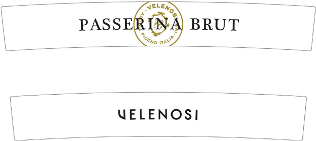 Etichetta del vino Passerina Brut