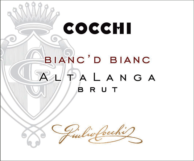 Etichetta del vino Alta Langa Bianc ’d Bianc Brut 2016