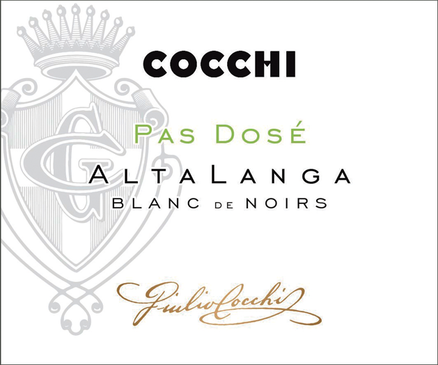 Etichetta del vino Alta Langa Blanc de Noirs Pas Dosé 2014