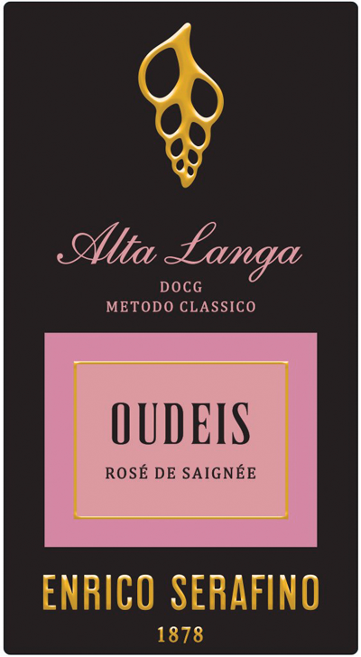 Etichetta del vino Alta Langa Oudeis Rosé de Saignée Brut 2017