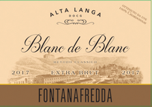 Etichetta del vino Alta Langa Blanc de Blanc Extra Brut 2017