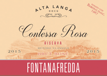 Etichetta del vino Alta Langa Riserva Contessa Rosa Rosé Brut 2015