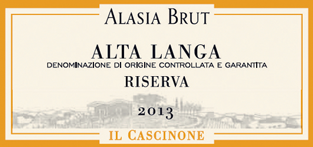 Etichetta del vino Alta Langa Alasia Riserva Brut 2013