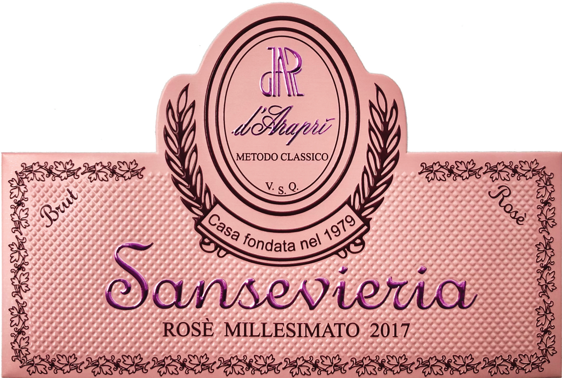 Etichetta del vino Daunia Sansevieria Rosé brut 2017