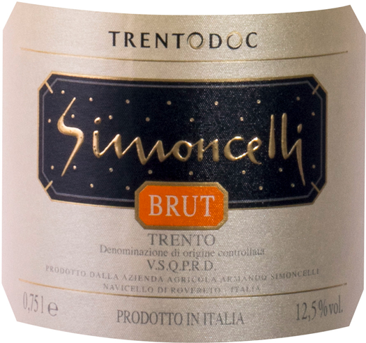 Etichetta del vino Trento Brut 2017