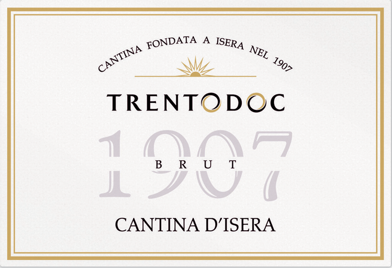 Etichetta del vino Trento 1907 Brut