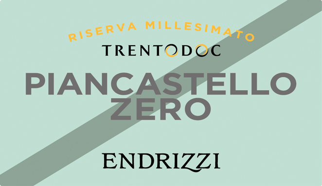 Etichetta del vino Trento Riserva Piancastello Zero 2016