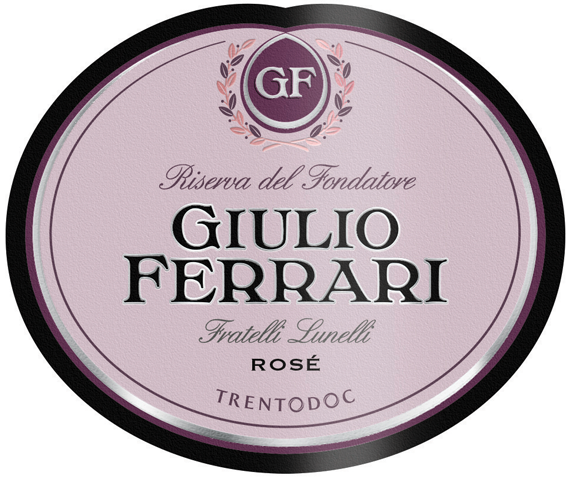 Etichetta del vino Trento Giulio Ferrari Riserva del Fondatore Rosé Extra Brut 2009