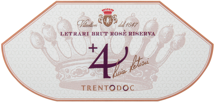 Etichetta del vino Trento Riserva + 4 Rosé Brut 2010
