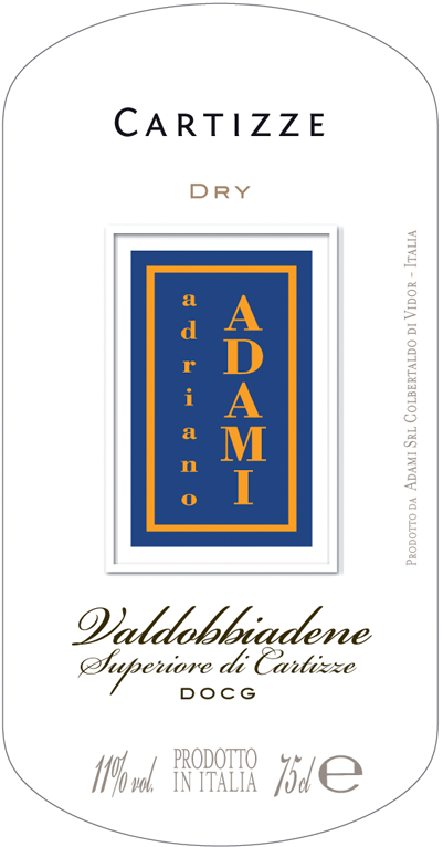 Etichetta del vino Valdobbiadene Superiore di Cartizze Dry