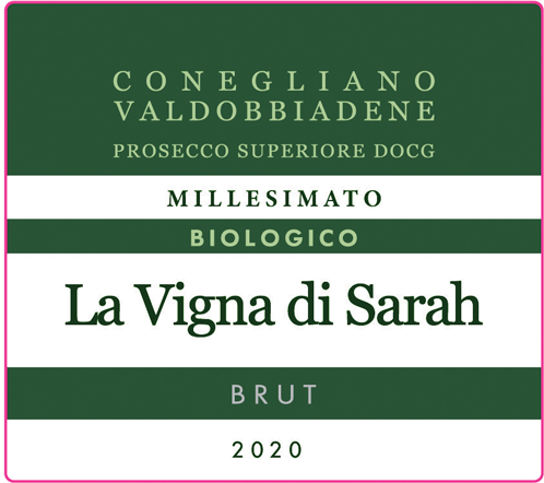 Etichetta del vino Conegliano Valdobbiadene Prosecco Superiore Biologico Brut 2020