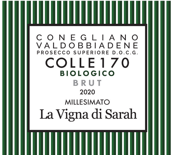 Etichetta del vino Conegliano Valdobbiadene Prosecco Superiore Biologico Colle 170 Brut 2020