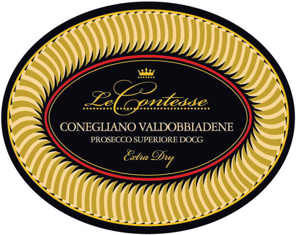 Etichetta del vino Conegliano Valdobbiadene Prosecco Superiore Extra Dry