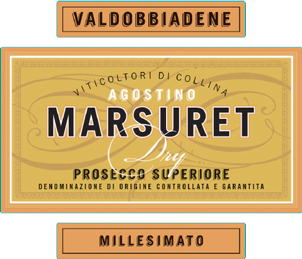 Etichetta del vino Valdobbiadene Prosecco Superiore Agostino Dry 2020