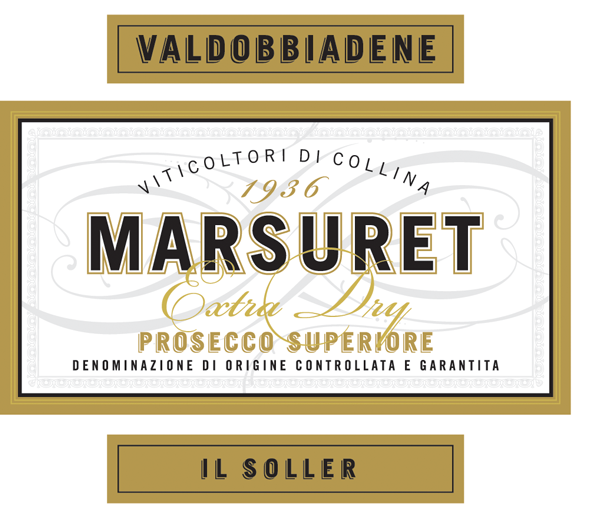 Etichetta del vino Valdobbiadene Prosecco Superiore Il Soller Extra Dry