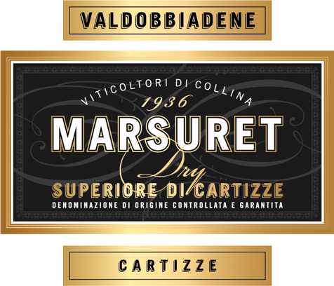 Etichetta del vino Valdobbiadene Superiore di Cartizze Dry