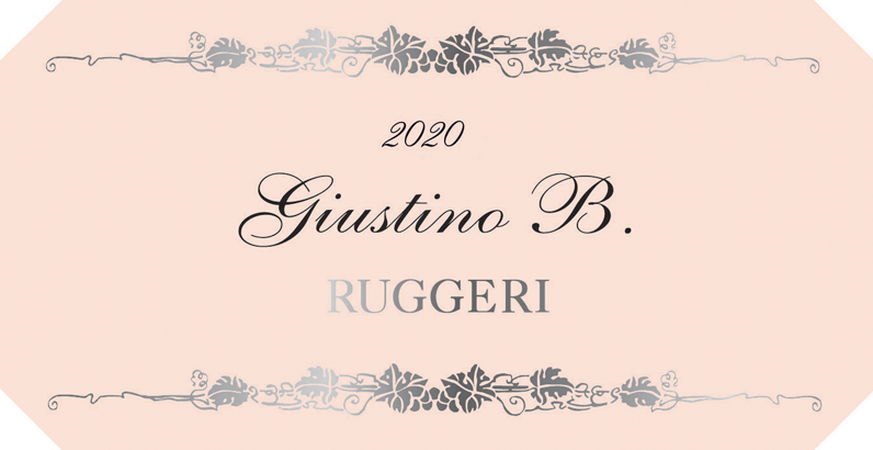 Etichetta del vino Valdobbiadene Prosecco Superiore Giustino B. Extra Dry 2020