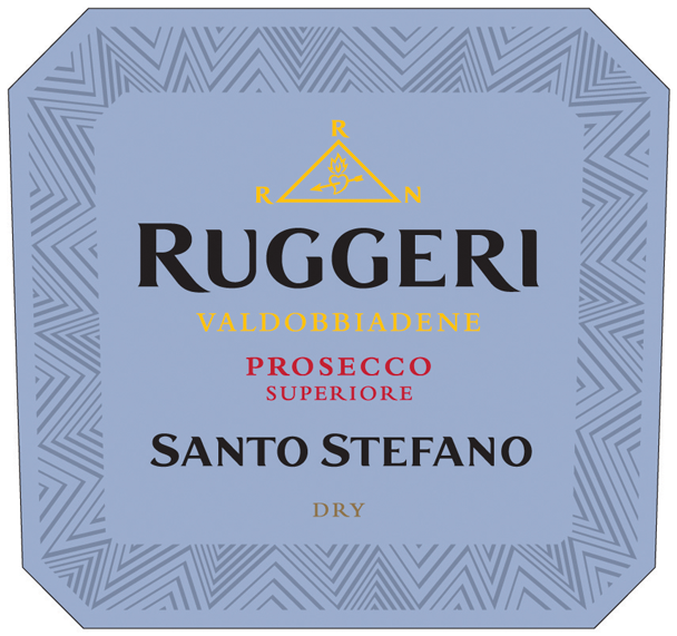 Etichetta del vino Valdobbiadene Prosecco Superiore Santo Stefano Dry