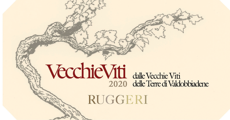 Etichetta del vino Valdobbiadene Prosecco Superiore Vecchie Viti Brut 2020