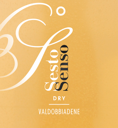 Etichetta del vino Valdobbiadene Sesto Senso Dry 2020