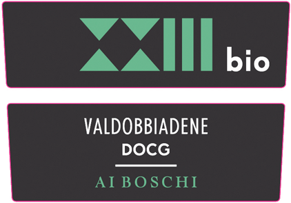 Etichetta del vino Valdobbiadene XXIII Bio Ai Boschi Brut 2020