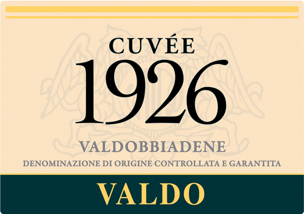 Etichetta del vino Valdobbiadene Cuvée 1926 Extra Dry