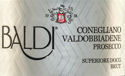Etichetta del vino Conegliano Valdobbiadene Prosecco Superiore Brut