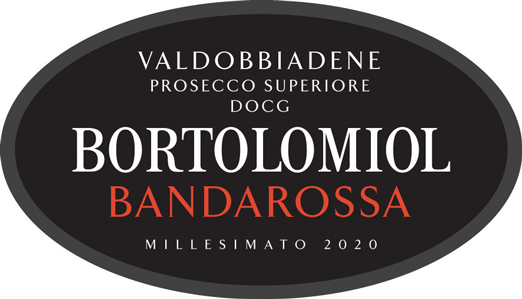 Etichetta del vino Valdobbiadene Prosecco Superiore BandaRossa Special Edition Extra Dry 2020